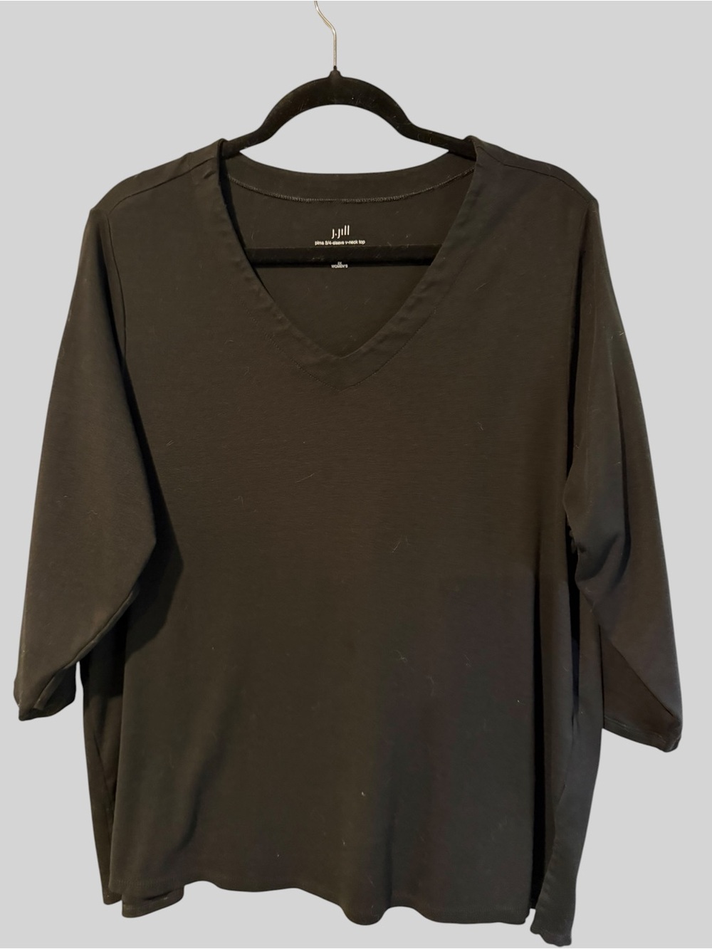 J. Jill Black V-Neck Long Sleeve Tee